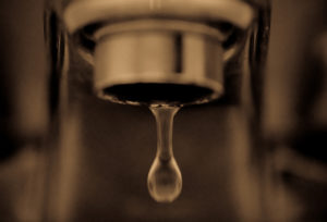 Dripping faucet for plumbing repair
